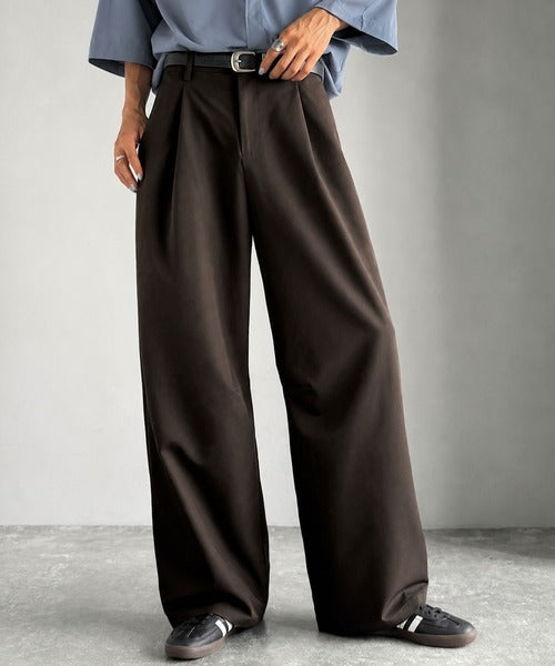 【Classical Origin】「進化系ベーシック。」セミカーブライン ワンタックスラックス／Curved Line One-Tuck Slacks co0780001