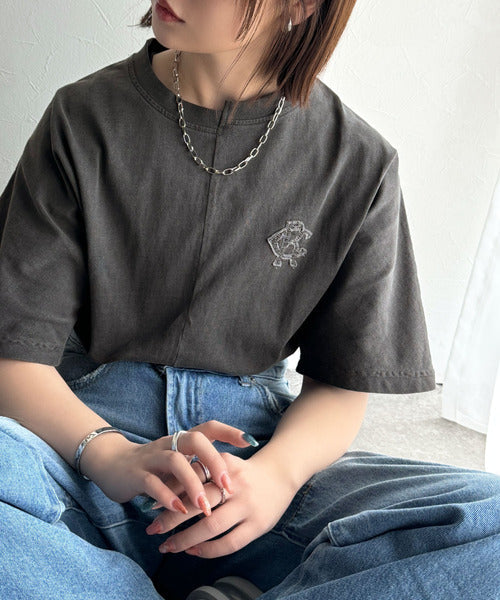 《JaVaジャバコラボ》綿100％!こだわり満載の自信アイテム☆切替BODYロゴTシャツ（半袖） jv1330014