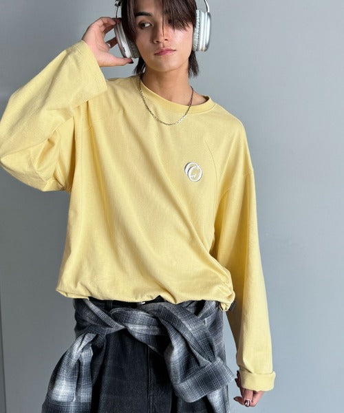 【Classical Origin】「1枚でキマる」。Dart Stitching Oversized T-Shirt／綿100％ダーツ切り替えオーバーサイズTシャツ（長袖） co1150037