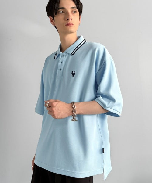 「洗練を纏う、上質な日常。」刺繍入りハイクオリティダブルフェイス素材ポロシャツ／Embroidered High-Quality Double Face Polo co1150026