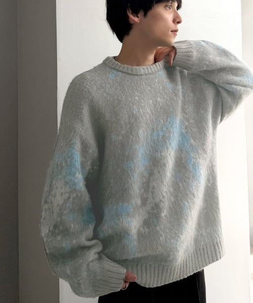 【Classical Origin】「まるで毛布。」モヘアライクシャギー素材クルーネックセーター／Mohair-Like Shaggy Knit Crew Neck Sweater co0780002