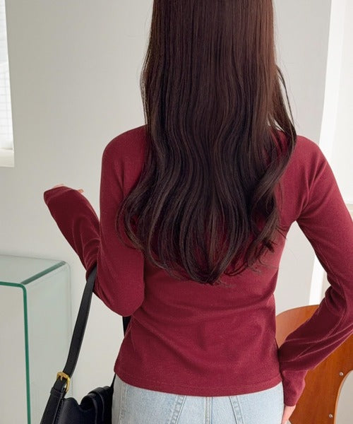 【mily bilet】一枚でときめく、主役級ビッグリボン×繊細レースで大人ガーリーに♪リボンレーストップス（長袖） mi1019160