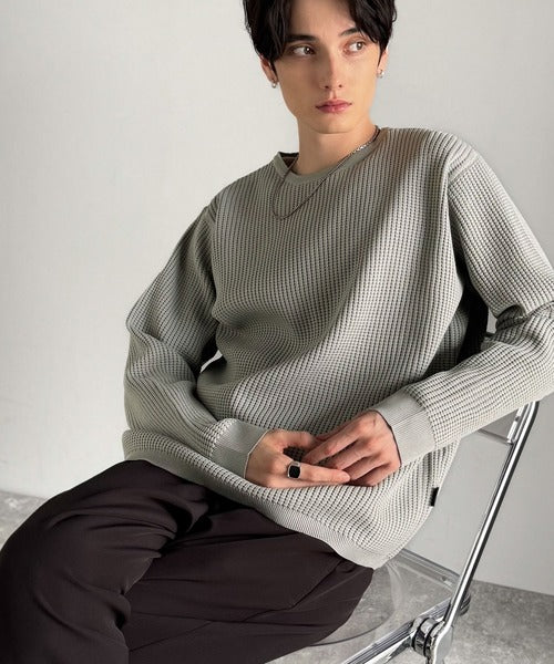 【Classical Origin】「ベーシックの必需品。」サーマルクルーネックニット/Thermal Crew Neck Knit ao1260480