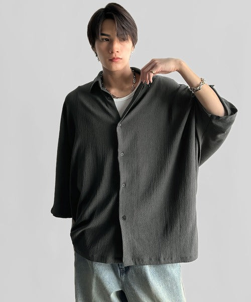Wrinklefinish Dolman Sleeve Shirt／リンクル加工ドレープドルマンシャツ co1150009
