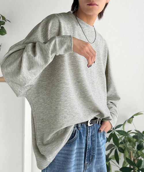 【Classical Origin】「大人シンプル。」ドルマンスリーブダンボール素材ビックTEE（長袖）／Dolman Cardboard Big Tee ao1260455