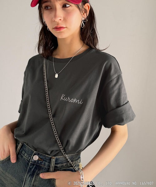 【Sanrio characters/サンリオキャラクターズ】大人可愛い推しアピール♪シルエット箔プリントTシャツ（半袖） ce1350005