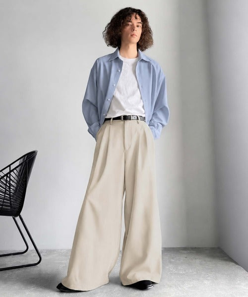 「美しさはタックから。」3タックY2Kスーパーワードスラックス／Three-Tuck Y2K Super Wide Trousers co1150005