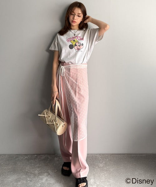 韓国風が今っぽい。ディズニーキャラクターデザイン半袖Tシャツ ce1330036