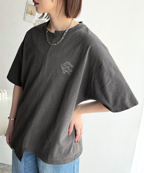 《JaVaジャバコラボ》綿100％!こだわり満載の自信アイテム☆切替BODYロゴTシャツ（半袖） jv1330014