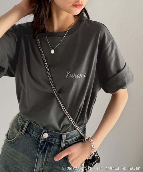 【Sanrio characters/サンリオキャラクターズ】大人可愛い推しアピール♪シルエット箔プリントTシャツ（半袖） ce1350005