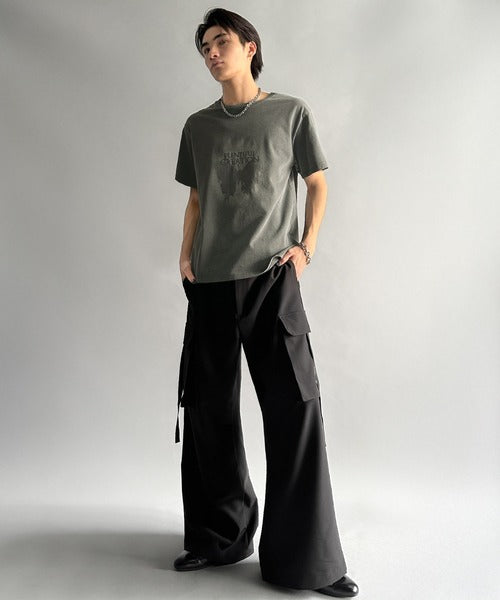 「即トレンド男子。」タイトフィットピグメント加工プリントTシャツ／Tight Fit Pigment-Dyed Print T-Shirt co1010001