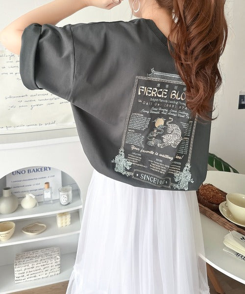 《JaVaジャバコラボ》着るだけで主役級。前後2way刺繍グラフィックオーバーサイズTシャツ jv1260547