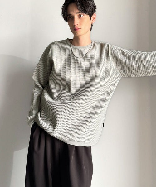 【Classical Origin】「ベーシックの必需品。」サーマルクルーネックニット/Thermal Crew Neck Knit ao1260480