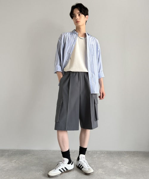 「整う、ラフ感。」カーゴポケット ルーズシルエット ハーフスラックス／Cargo Pocket Loose Silhouette Half Slacks co1150030