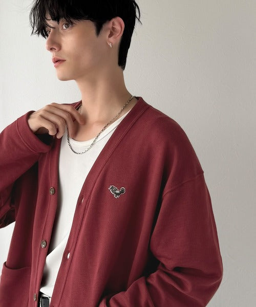 【Classical Origin】「シンプルって奥深い。」刺繍入りスウェットカーディガン（長袖）／Embroidered Design Sweat Cardigan co1150064