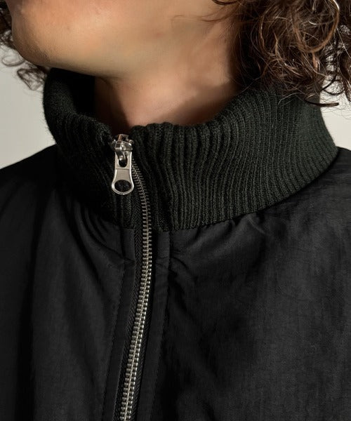 【Classical Origin】「防寒高機能。」リブハイネック中綿入りモンスターオーバージャケット／Ribbed High-Neck Padded Monster Oversized Jacket co1010036