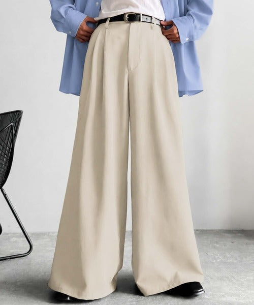 「美しさはタックから。」3タックY2Kスーパーワードスラックス／Three-Tuck Y2K Super Wide Trousers co1150005