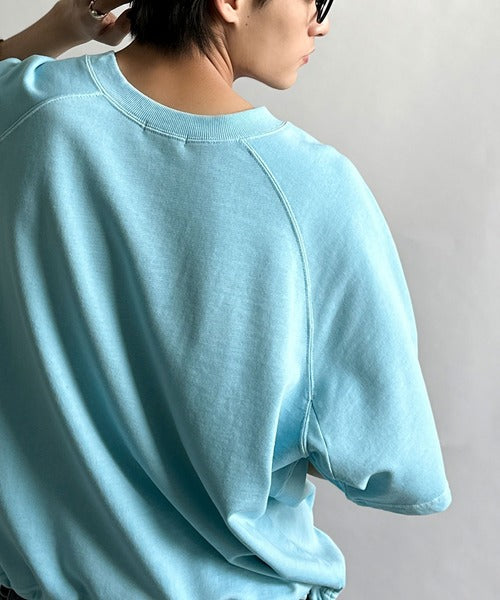 《JaVa ジャバコラボ》裾はドロストでお好みのシルエットに。ヴィンテージライクな半袖ロゴスウェット jm1029126