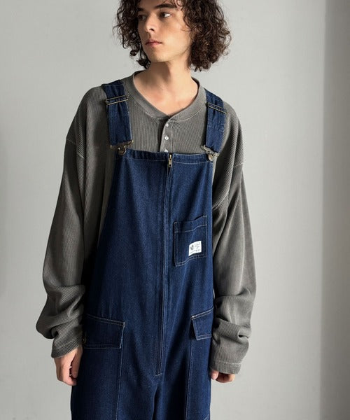 【Classical Origin】Front-Zip Loose Overalls／フロントジップ仕様ルーズオーバーオール co0780008