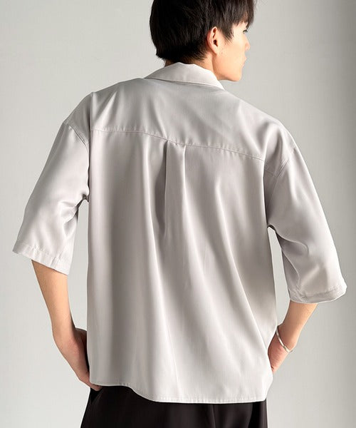 Cropper Box Style Hidden Placket Shirt ／比翼デザインショート丈シャツ co1010005