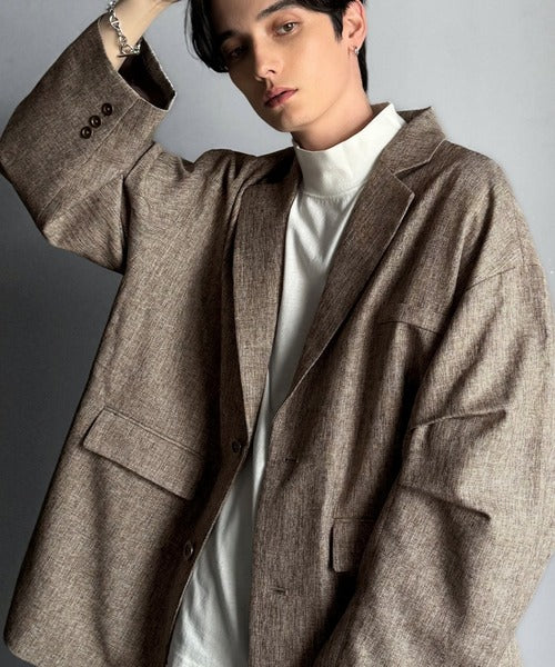 【classical origin】「際立つ、風格。」袖タックオーバーサイズジャケット（長袖）／Tucked sleeves oversized jacket ao1265014