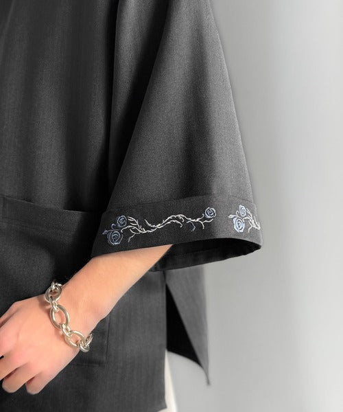 「魅せる服。」刺繍使いシャツジャケット/Embroidery Design Shirt Jacket co1010042