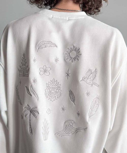 【Classical Origin】「背中で魅せる。」バック刺繍入りスウェットトレーナー（長袖）／Back Embroidery Sweat Trainer co1150043