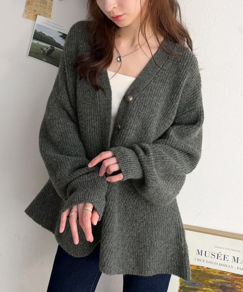 羽織るだけで大人フェミニン♪ペプラムニットカーディガン（長袖） ce1050392