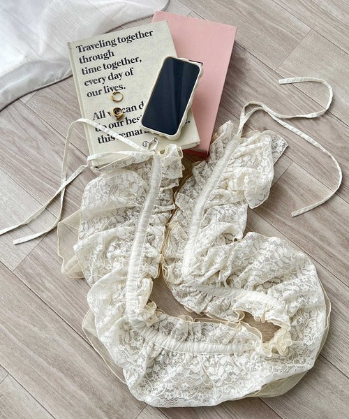 【mily bilet】1つで何通りも♪わたしだけのかわいいを！マルチウェイフリルレースストラップ mi1019098