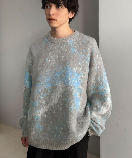 【Classical Origin】「まるで毛布。」モヘアライクシャギー素材クルーネックセーター／Mohair-Like Shaggy Knit Crew Neck Sweater co0780002