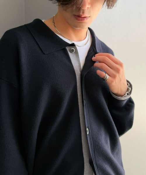 きちんと感に、差し色の遊び心を。ミラノリブ配色ニットシャツ / MILANO RIB COLOR BLOCK KNIT SHIRT co1020004