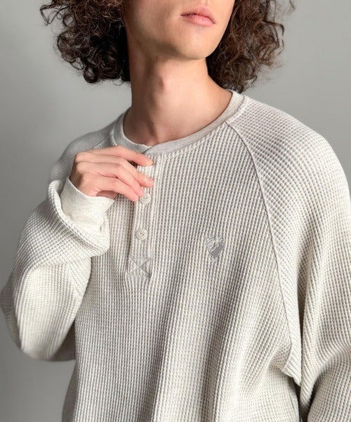 【Classical Origin】「ヘビーウェイト一択。」綿100％ワッフル素材ラグランビッグTシャツ／Cotton 100% Waffle Raglan Big T-Shirt co0780015
