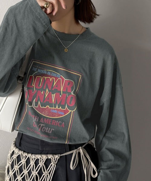 《JaVa ジャバコラボ》キャッチーな大人Tee。綿100%ピグメントロゴビッグTシャツ jv1029024