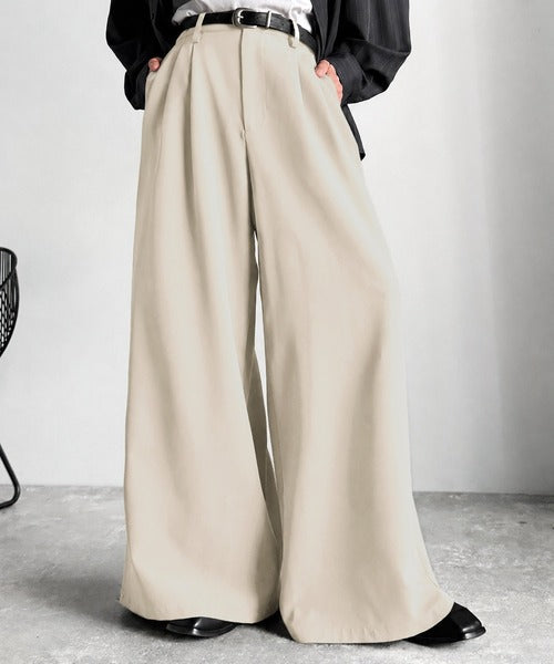 「美しさはタックから。」3タックY2Kスーパーワードスラックス／Three-Tuck Y2K Super Wide Trousers co1150005