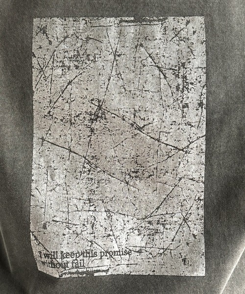 「即トレンド男子。」タイトフィットピグメント加工プリントTシャツ／Tight Fit Pigment-Dyed Print T-Shirt co1010001