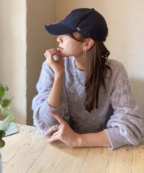 【mily bilet】ふんわり立体感で冬コーデを格上げ◎プレート使いポコポコミックスニットプルオーバー mi1259021
