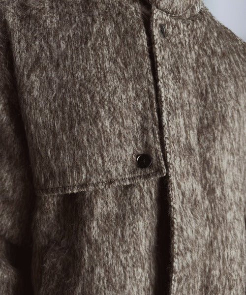 シャギーファー素材2way襟デザインブルゾン／Shaggy Fur 2-Way Collar Design Blouson co1150082