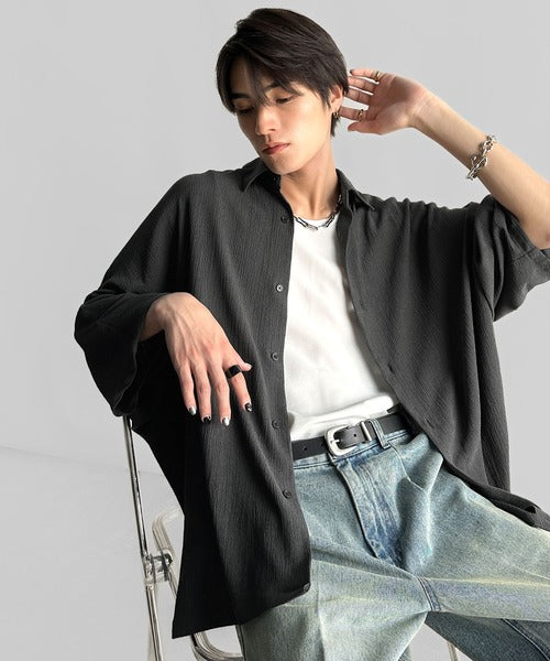 Wrinklefinish Dolman Sleeve Shirt／リンクル加工ドレープドルマンシャツ co1150009
