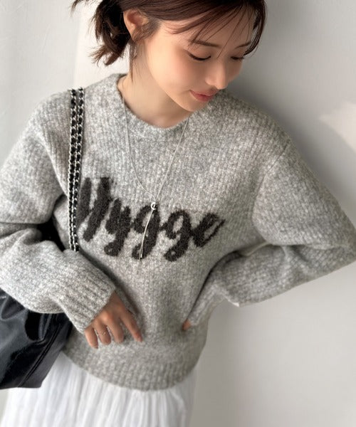 【mily bilet】フェザージャガードロゴミックスニットプルオーバー（長袖） mi1329055