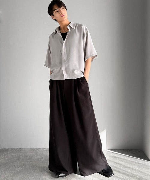 Cropper Box Style Hidden Placket Shirt ／比翼デザインショート丈シャツ co1010005