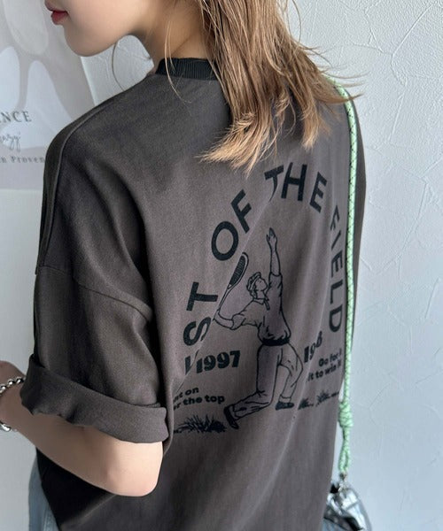 ゆるっとカジュアルに。半袖リンガーフロッキーテニスTシャツ ce1020214