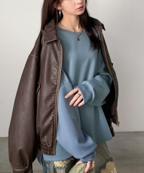 胸ポケット付きドルマンスリーブダンボールトップス / DOLMAN SLEEVE PULLOVER co1010073