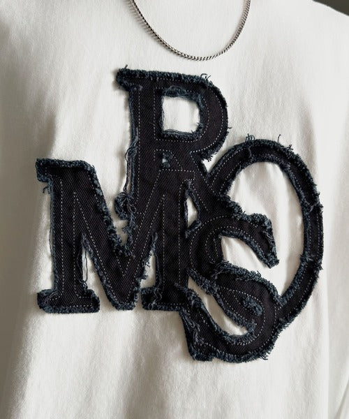【Classical Origin】「一軍確定。」フリンジパッチワーク使いリラックスTシャツ／Fringe and Patchwork Relaxed T-Shirt co1320004