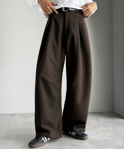 【Classical Origin】「進化系ベーシック。」セミカーブライン ワンタックスラックス／Curved Line One-Tuck Slacks co0780001