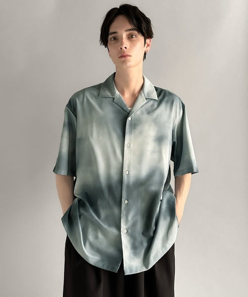 Oversized Drape Half Sleeve Shirt/総柄プリントオーバーサイズドレープ半袖シャツ co1150014