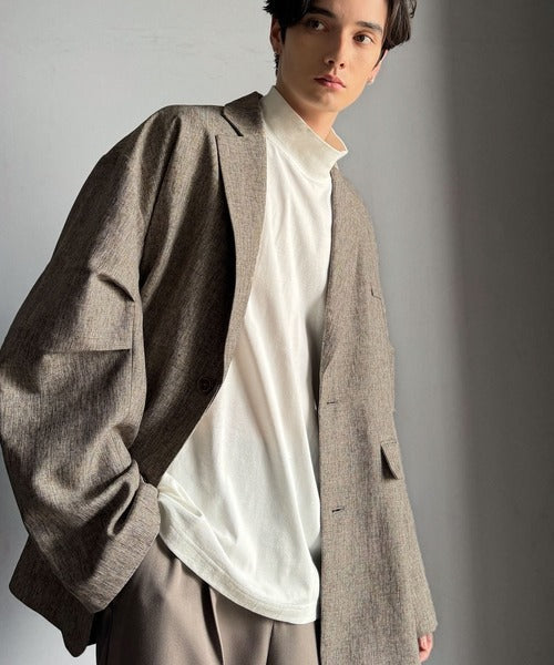 【classical origin】「際立つ、風格。」袖タックオーバーサイズジャケット（長袖）／Tucked sleeves oversized jacket ao1265014