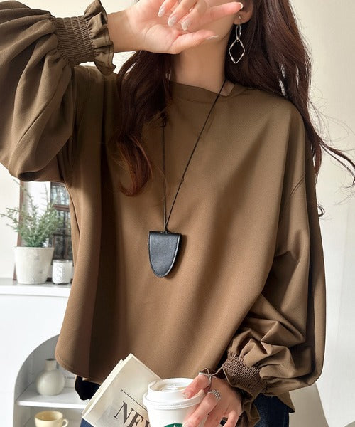 シーズンを彩るニュアンスカラー。キャンディスリーブカットジョーゼットブラウス ce1050338