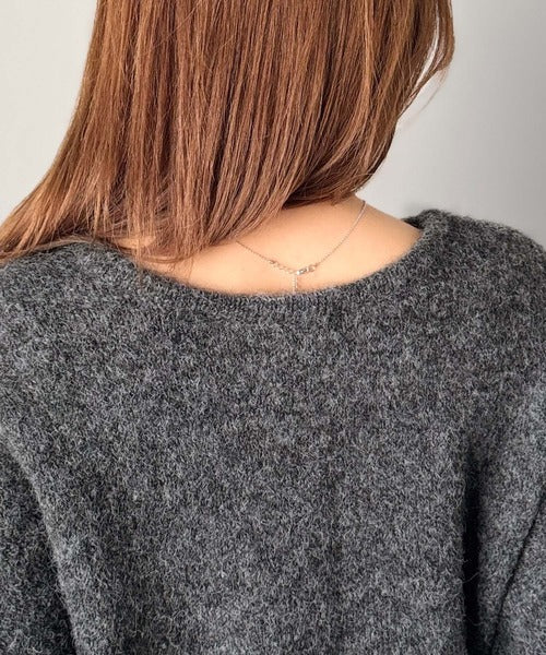 【mily bilet】癒しのモヘアタッチ。バックル使いVネックニット（長袖） mi1029138
