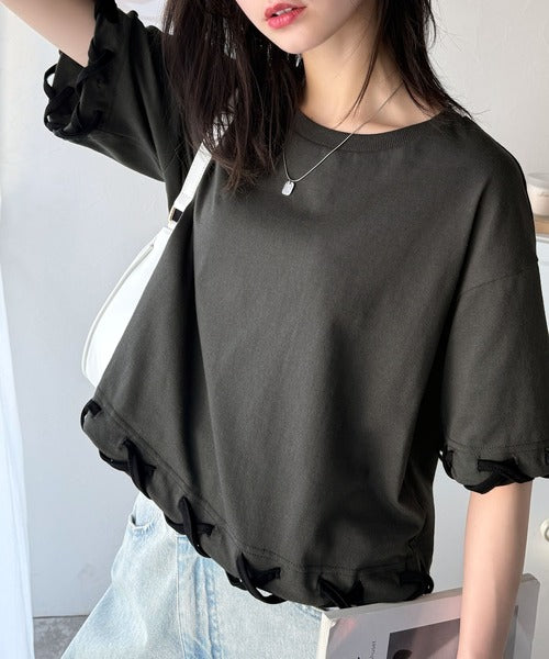 トレンドライクなゆるシルエット。【メンズ】ステッチデザインTシャツ（半袖） cm1010407
