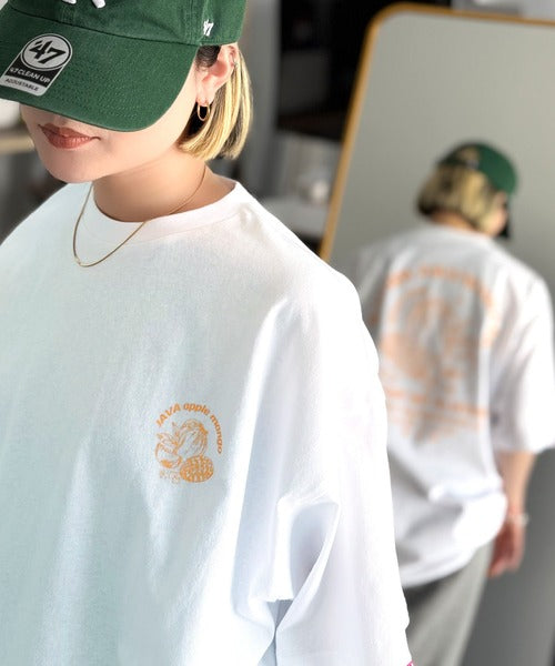 《JaVaジャバコラボ》周りと差がつくアート感。綿100％ タイ☆トロピカルフルーツ柄☆ビッグTシャツ jm1029128